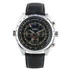 JARAGAR Mens Automatic Wristwatch Mechanical Army Leather Multifunction Watches