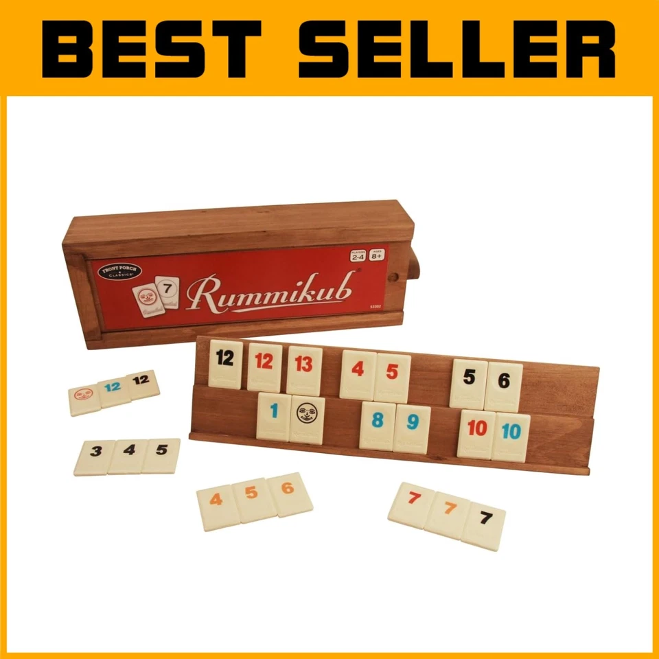 Classic Rummikub Set with Elegant Wooden Case - 106 Tiles & Travel-Friendly - Image 1 of 4