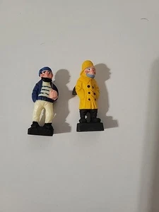 2 alte Zeit Seeleute Kapitän Matrose Pirat Kühlschrankmagnete Miniatur Figuren - Bild 1 von 7