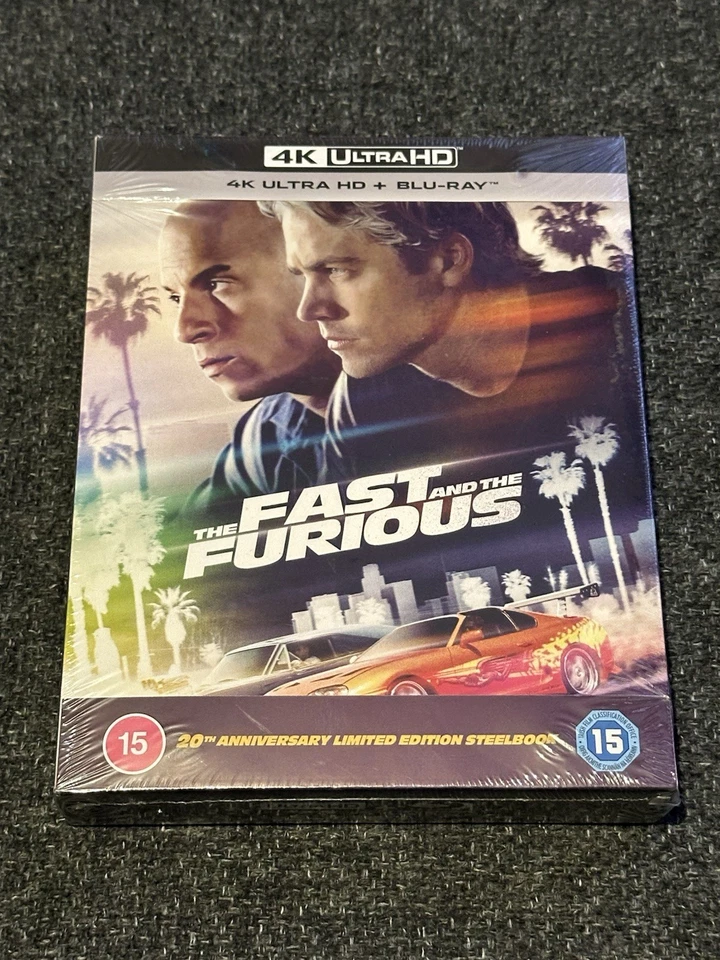 The Fast And The Furious - 4K UltraHD 20th Anniversary Steelbook  - New & Sealed - Image 1 of 4