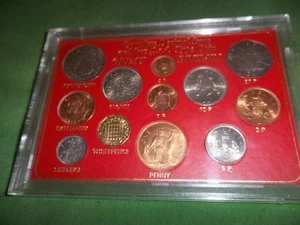 Great Britain Coin Set Complete Decimal and the Last £s.d Issue, - Picture 1 of 2