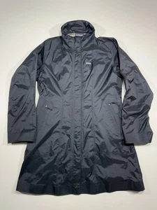 Patagonia Rain Black Shadow Long Trench Coat Jacket Women Size Medium H2No - Picture 1 of 17
