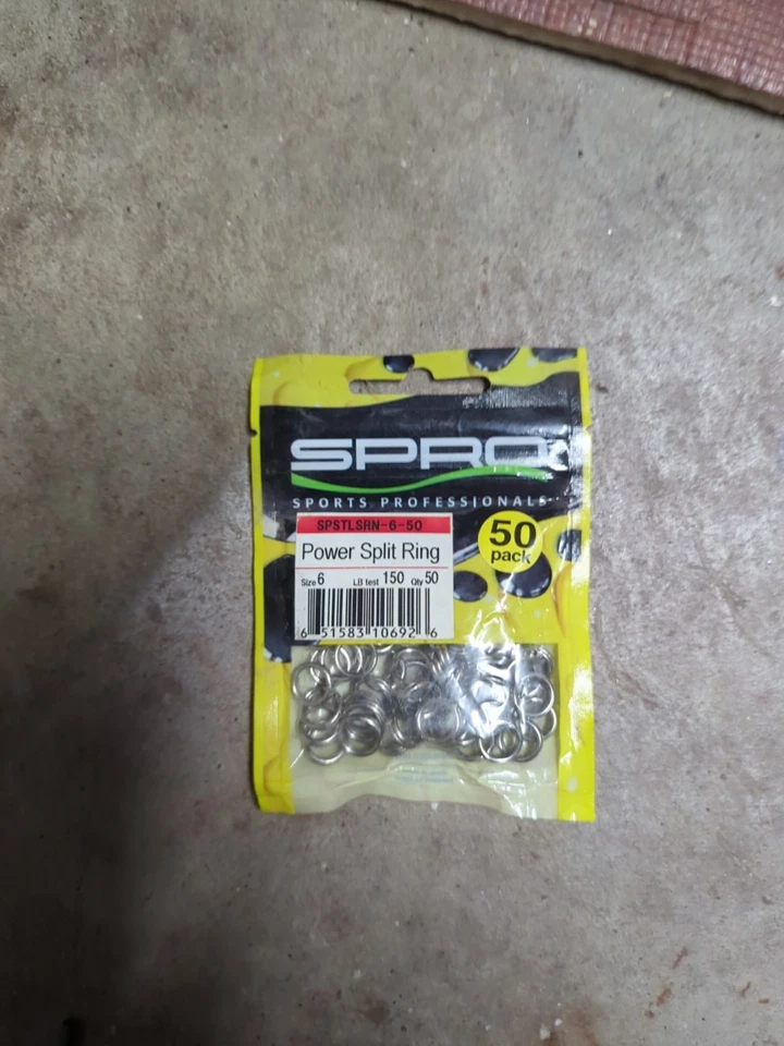 SPRO Power Split Rings 50 Pack Size 6 150 LB - Image 1 of 1