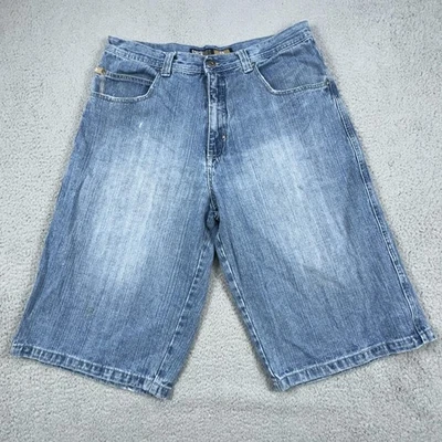 De Colección Southpole Pantalones Cortos Para Hombres 38 Azul Pantalones Cortos Sueltos Sueltos Patinador Jean Hip Hop Y2K Foto 1 de 4