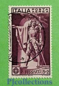 U447-REGNO D'ITALIA 1930 FRANCESCO FERRUCCI POSTA AEREA L. 5 + L. 2 USED - Imagen 1 de 2