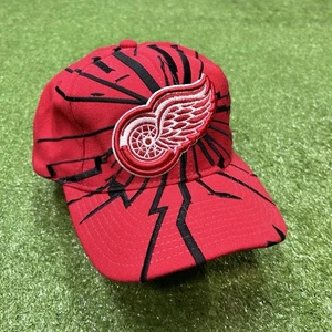 Vintage Detroit Red Wings Starter Hat Collision Snapback Hat NHL 90s Wool Rare - Picture 1 of 5