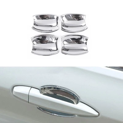 Chrome ABS Outside Door Bowl Cup Cover Trim Fit For BMW X5 X6 F15 2015-2018 - Image 1 of 4