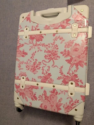 POTTERY BARN TEEN LoveShackFancy Garden Damask Hardsided Spinner-Pink-OPEN BOX - Image 1 of 4