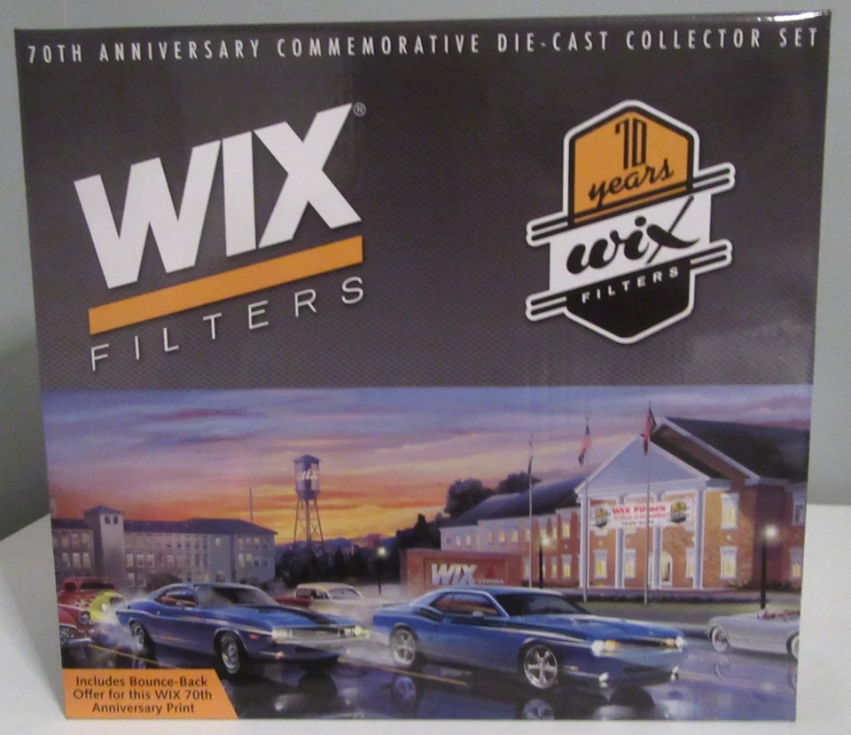 WIX Filters 70th Anniversary Die-cast Collector Set 1970 and 2009 Challenger R/t
