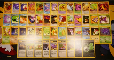 HP (Unlimited) COMPLETE Pokemon TEAM ROCKET Set 48-Card UNCOMMON/COMMON HvyPlay - Image 1 of 4