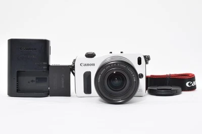 Canon EOS M Digital Camera Body White w/EF-M 18-55mm IS STM Lens [Exc++]#2639856 - Image 1 of 4