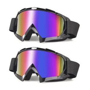 Dirt Bike Goggles, Motorcycle Goggles 2 Pack ATV Goggles Riding Goggles Ski G... - Bild 1 von 6