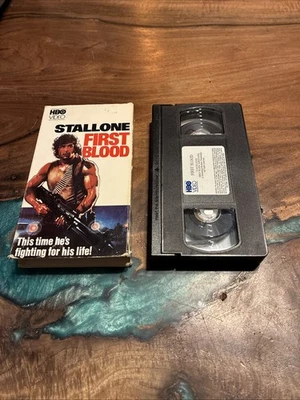 RAMBO: FIRST BLOOD (1982 VHS) Thorn EMI Video Sylvester Stallone A9 - Image 1 of 3