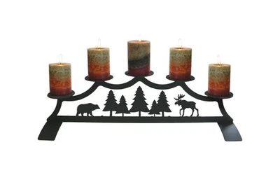 Chimenea 5 velas pilar hecho en EE. UU. por Village hierro forjado Foto 1 de 4