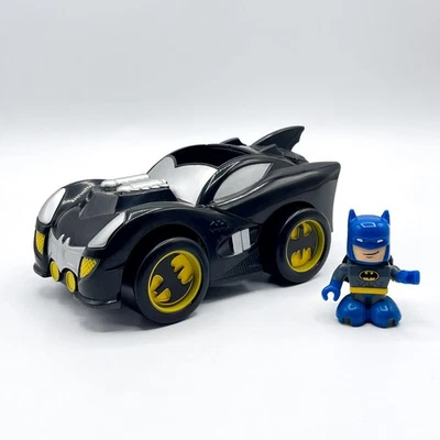 Fisher Price Batman Batimóvil Figura Azul Vehículo Negro DC Mattel 2008 Juego Foto 1 de 4