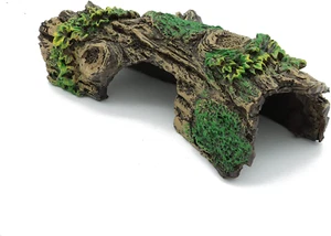 Aquarium Decor Resin Hollow Tree Trunk Ornament Bettas Cave Wood House Fish Tank - Picture 1 of 12