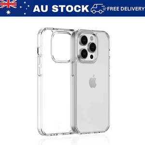 For iPhone 16e 16/ Pro/ Max Plus Case SPIGEN Ultra Hybrid Cushion Clear PC Cover - Picture 1 of 8