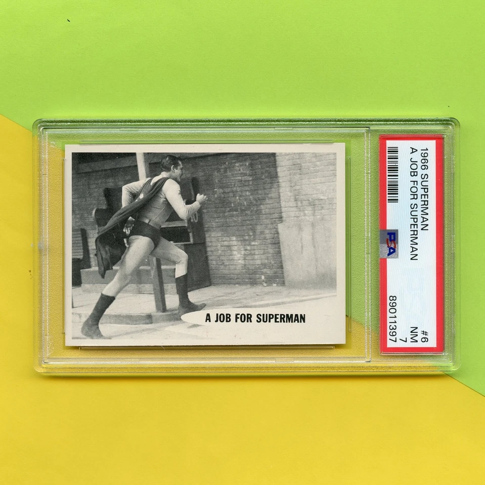 Original 1966 Superman Trading Card #6 PSA 7 - Image 1 of 4