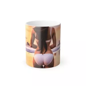 Lovely view on the beach Color Morphing Mug, 11oz - Picture 1 of 5