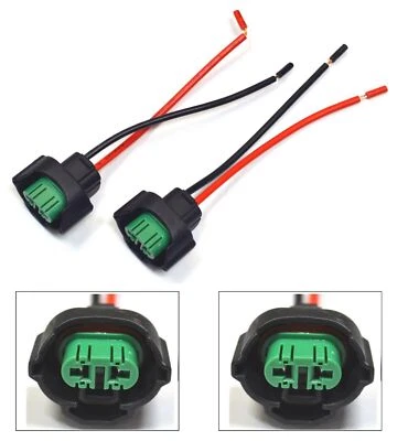 Conector de enchufe de bombilla de haz bajo de luz de cabezal de dos arneses 2 cables coleta hembra C H11 Foto 1 de 4