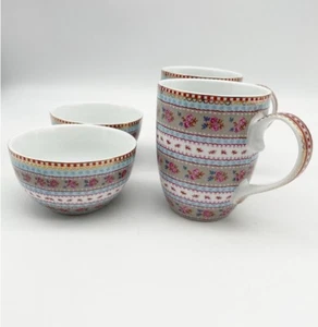 Cachi in pizzo Pip Studio Amsterdam Heritage - nastro rosa tazze e ciotole floreali - Foto 1 di 7