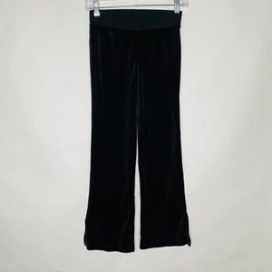 Ralph Lauren Essentials Jogging Pants Girls M Black Gray Velvet Back Pocket Logo - Picture 1 of 12