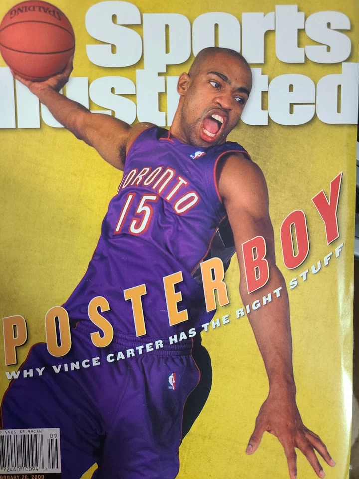 Póster Vince Carter Toronto Raptors Sports Illustrated 2000 niño sin etiqueta Foto 1 de 1