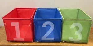 Ikea Kusiner Set Of 3 Pop-Up Children’s Kids’ Storage Boxes/ Bins - Discontinued - Picture 1 of 9