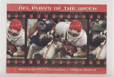 2000 Upper Deck Collectibles Plays of the Week Jumbos Tony Gonzalez HOF