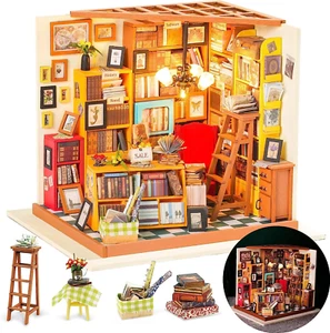 Hágalo usted mismo Kit de casa en miniatura Sam's Study Kit de casa pequeña para adultos para construir mini casa - Imagen 1 de 12