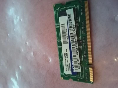 HYOVF1A0834ZZ GENUINE ADATA LAPTOP MEMORY 1GB 1RX8 PC2-6400S-666-12    - Image 1 of 3