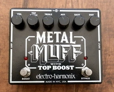 Electro-Harmonix Metal Muff Distortion pedal with Top Boost made in USA - Image 1 of 4