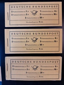 BUND - HEUSS MARKENHEFTCHEN - 3 Stück MH 4 - postfrisch - Bild 1 von 2