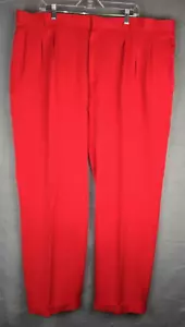 J. Pantalones delanteros plisados Vital para hombre 4X (46-48) puño pierna ancha rojos - nuevos con etiquetas - Imagen 1 de 9