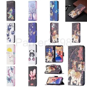 Case For Apple iPhone 13 12 Pro Max Mini Pattern Leather Wallet Flip Stand Cover - Picture 1 of 47