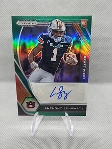 2021 Prizm Draft ANTHONY SCHWARTZ GREEN Prizm Refractor Rookie Auto Autograph - Picture 1 of 3