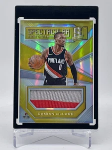 2017-18 Panini Spectra Basketball Damian Lillard Spectacular Swatches Gold 03/10 - Picture 1 of 3