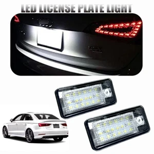 2PCs LED License Plate Lights For Audi A3/S3 2004-2009 Tag Lamps Housing - Foto 1 di 10