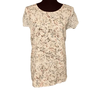 Merona Blush Pink Floral Lace Cap Sleeve Top - Picture 1 of 7
