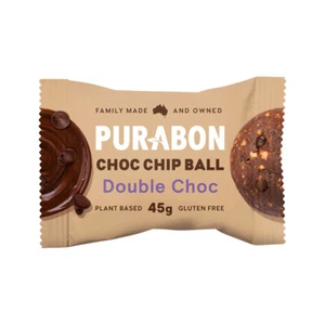Purabon Choc Chip Balls Double Choc Chip 45g x 12 Balls - Picture 1 of 2