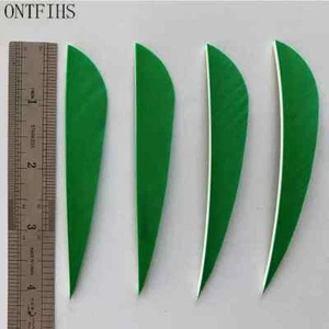 100PCS 4 Inch Parabolic Arrow Fletching Feathers Fletches RW LW - Picture 1 of 25