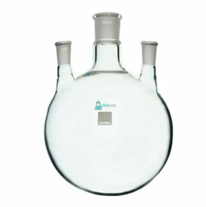 USA Lab Equipment 5L Round Bottom Receiving Flask - 3 neck 2 - 24/40 and 34/4... - Picture 1 of 1