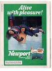 vintage 1980s magazine print ad NEWPORT Cigarettes smoking tobacco Winter Pool