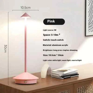 Modern Cordless Table Lamp Energy Saving Waterproof Led Usb Rechargeable Lamps - Picture 1 of 24