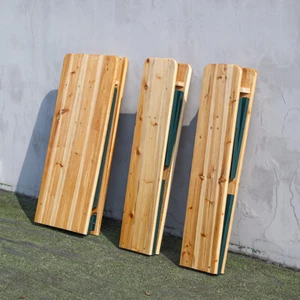 217Cm Long Wooden Folding Beer Party Table Bench Set Trestle Dining Desk 2Chairs - Picture 1 of 14