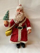 Cute Vintage  Paper Mache Santa w/toy bag & Christmas tree from Midwest Importer