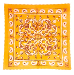 BANDANA 90s italy fazzoletto mini bandanna arancione neon cotone delizioso - Imagen 1 de 3