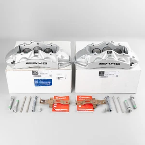 New Front Mercedes-Benz CLK63 & SL65 AMG R230 Black Series 6 pot calipers pair - Picture 1 of 11
