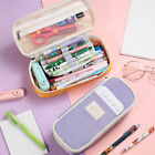 Fashionable Macaron Colored Large Capacity Lead Triple Layer Pen Bag Storage  ZM