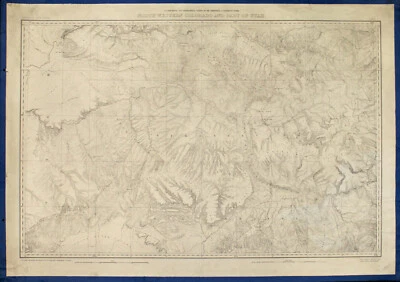 Antique Topographical Map of NW Colorado and Utah by F.V. Hayden, 1877 - Image 1 of 4